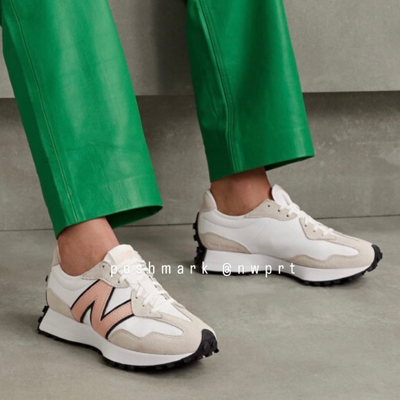 New Balance Shoes - NEW BALANCE 🌿 327 Sneakers Atlantic White Pink Haze Runners Sneakers 6.5 7